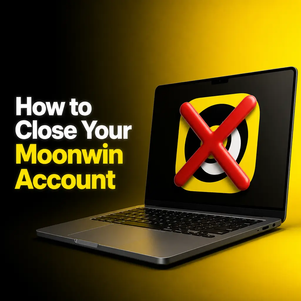 Steps to close a Moonwin account via settings or Responsible Gambling section before withdrawing funds