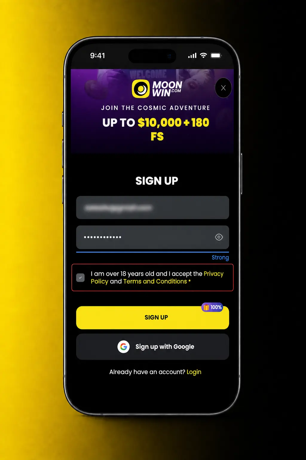 Step-by-step guide to registering a Moonwin Australia account via email, mobile, or Google sign-up