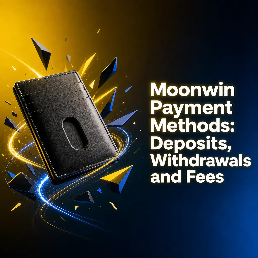 Moonwin payment methods table showing deposit and withdrawal limits, fees, and processing times for AU players.